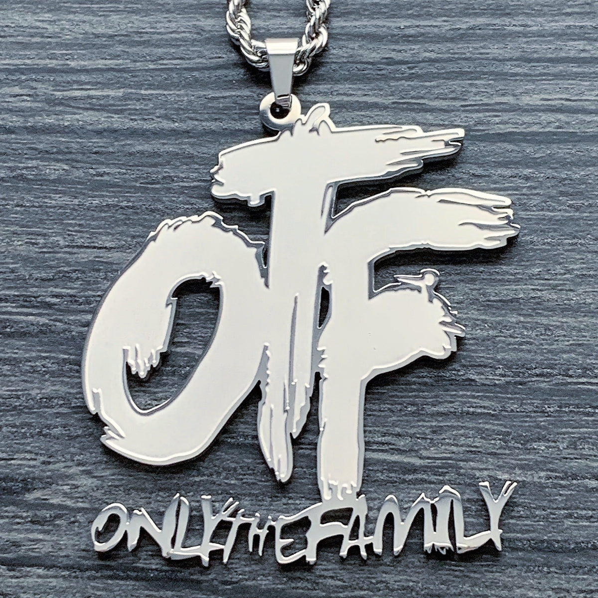 Etched 'OTF' Necklace Jewelry Designs by ACE