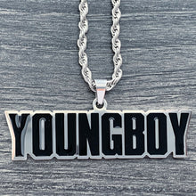 Load image into Gallery viewer, Black 'YOUNGBOY' Necklace