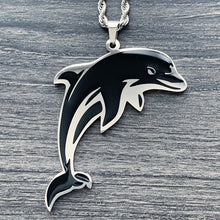 Load image into Gallery viewer, Black &#39;Dolphin&#39; Necklace
