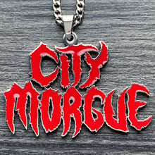 Load image into Gallery viewer, Red 'City Morgue' Necklace