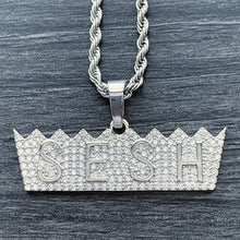 Load image into Gallery viewer, Iced Out 'SESH Crown' Necklace