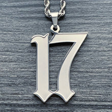 Load image into Gallery viewer, Etched &#39;17&#39; Necklace
