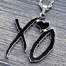 Load image into Gallery viewer, Black 'XO' Necklace