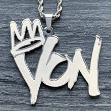 Load image into Gallery viewer, Etched 'King Von' Necklace