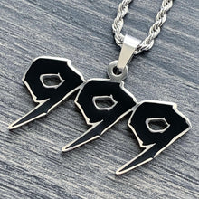 Load image into Gallery viewer, Black 'Triple 9' Necklace