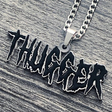 Load image into Gallery viewer, Black 'THUGGER' Necklace