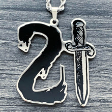 Load image into Gallery viewer, Black '21' Necklace