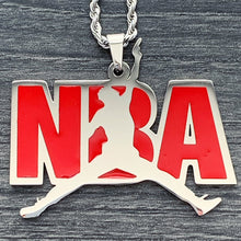 Load image into Gallery viewer, Red 'NBA' Necklace