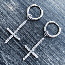 Load image into Gallery viewer, White &#39;Cross&#39; Earring
