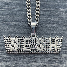 Load image into Gallery viewer, Iced Black 'SESH Crown' Necklace