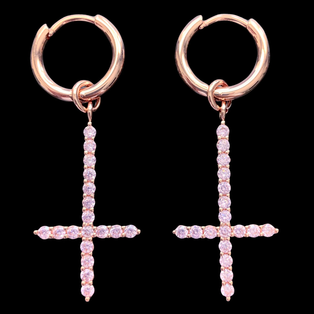 Pink Rose 'Cross' Earring – Jewelry Designs by ACE ™