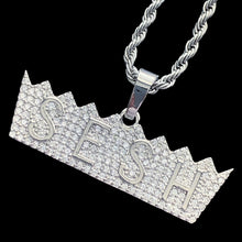 Load image into Gallery viewer, Iced Out 'SESH Crown' Necklace