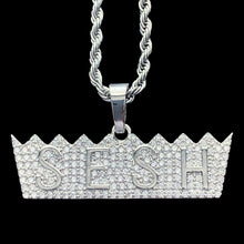 Load image into Gallery viewer, Iced Out 'SESH Crown' Necklace