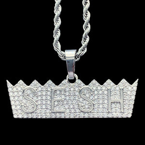 Iced Out 'SESH Crown' Necklace