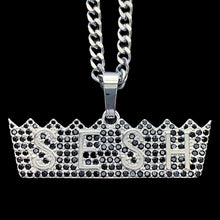Load image into Gallery viewer, Iced Black 'SESH Crown' Necklace