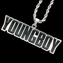 Load image into Gallery viewer, Black 'YOUNGBOY' Necklace