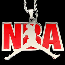 Load image into Gallery viewer, Red 'NBA' Necklace