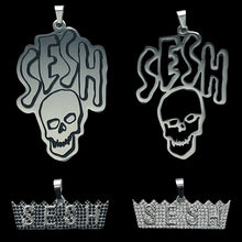 Load image into Gallery viewer, Iced Out 'SESH Crown' Necklace