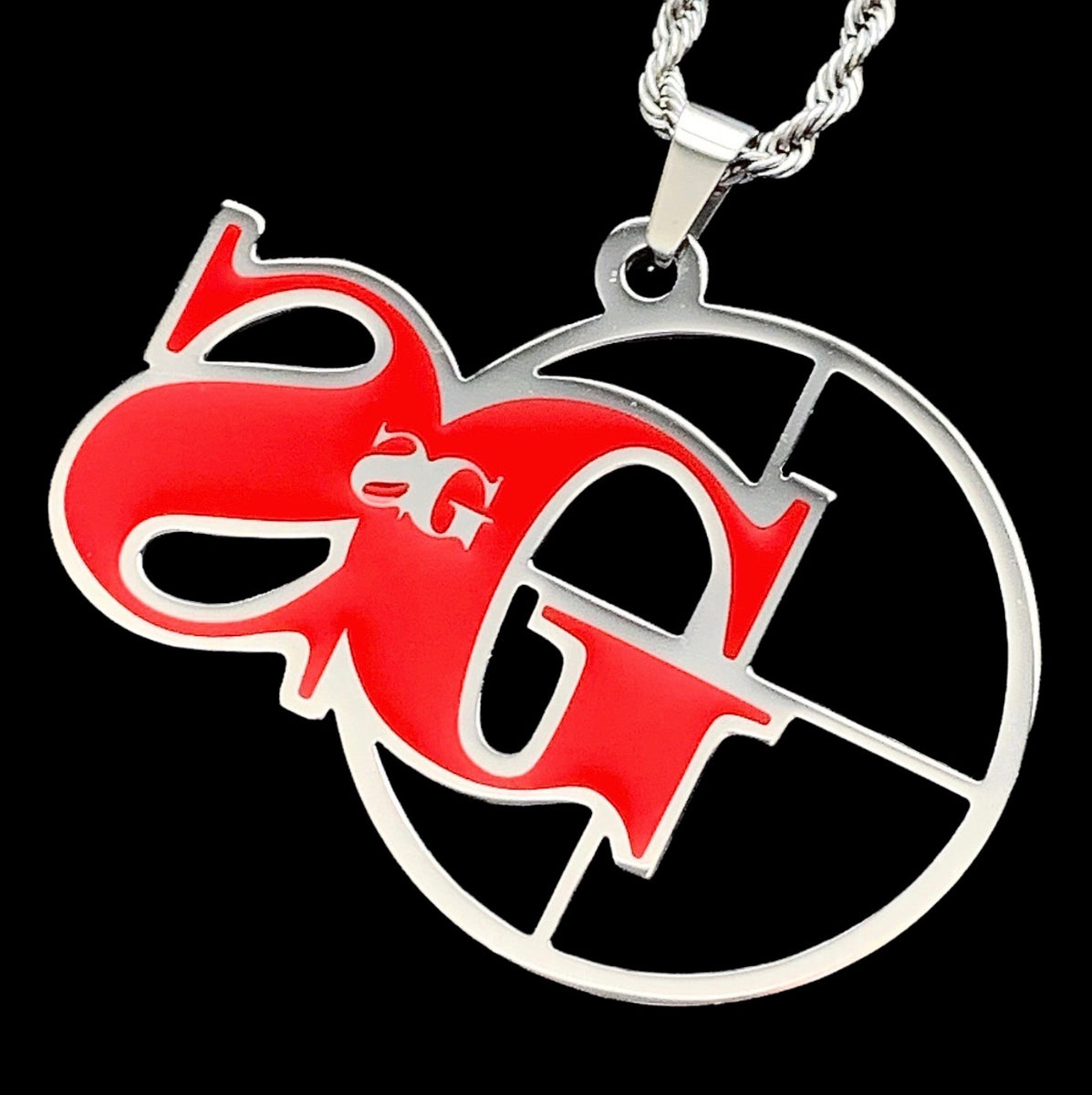 Red 'SG' Necklace Jewelry Designs by ACE
