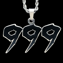 Load image into Gallery viewer, Black 'Triple 9' Necklace