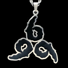 Load image into Gallery viewer, Black &#39;9 Club&#39; Necklace
