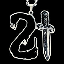 Load image into Gallery viewer, Black '21' Necklace