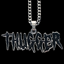 Load image into Gallery viewer, Black 'THUGGER' Necklace