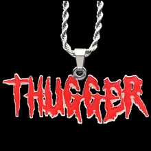 Load image into Gallery viewer, Red 'THUGGER' Necklace