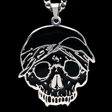 Load image into Gallery viewer, Black 'G59 Skull' Necklace