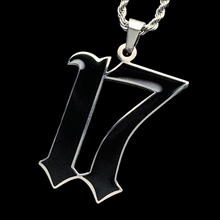 Load image into Gallery viewer, Black &#39;17&#39; Necklace
