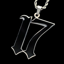 Load image into Gallery viewer, Black '17' Necklace