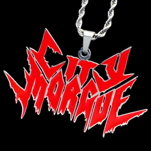 Load image into Gallery viewer, Red &#39;City Morgue&#39; Necklace
