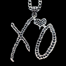 Load image into Gallery viewer, Iced Black 'XO' Necklace