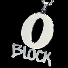 Load image into Gallery viewer, Etched 'O Block' Necklace