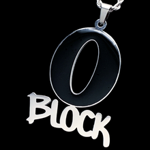 Load image into Gallery viewer, Black 'O Block' Necklace