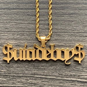 Gold '$UICIDEBOY$' Necklace