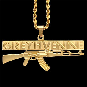 Gold 'AK' Necklace