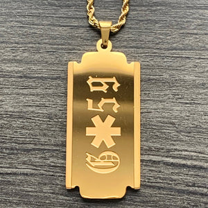 Gold 'G59 Razor' Necklace