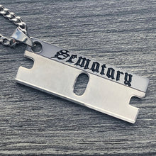 Load image into Gallery viewer, Black &#39;Sematary Razor&#39; Necklace
