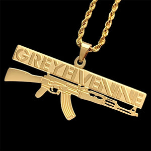 Gold 'AK' Necklace