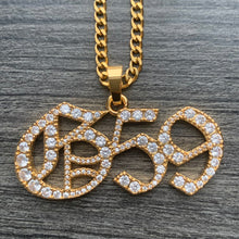 Load image into Gallery viewer, Iced Gold &#39;G59&#39; Necklace
