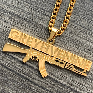 Gold 'AK' Necklace