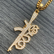 Load image into Gallery viewer, Iced Gold &#39;G59 Rifle&#39; Necklace
