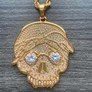 Iced Gold 'G59 Skull' Necklace