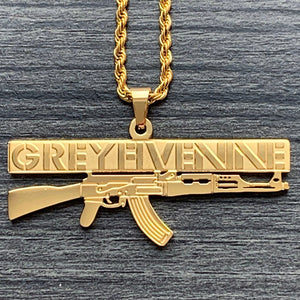 Gold 'AK' Necklace