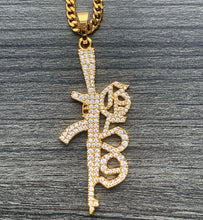 Load image into Gallery viewer, Iced Gold &#39;G59 Rifle&#39; Necklace
