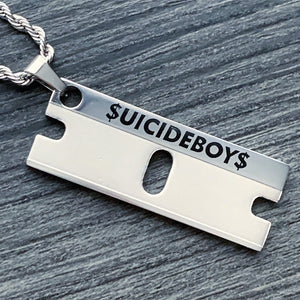 Black 'SUICIDEBOYS Razor' Necklace