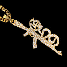 Load image into Gallery viewer, Iced Gold &#39;G59 Rifle&#39; Necklace
