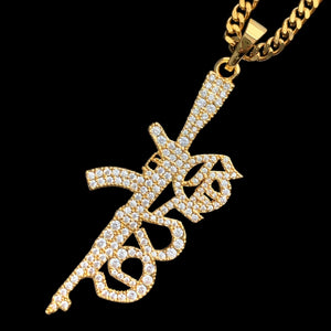 Iced Gold 'G59 Rifle' Necklace