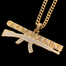 Load image into Gallery viewer, Iced Gold &#39;AK&#39; Necklace
